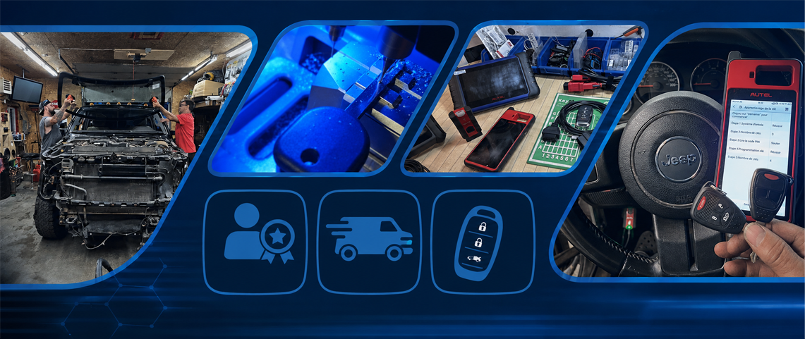 Technicien en électronique automobile réalisant une intervention mécanique et électronique sur un véhicule dans son atelier spécialisé.